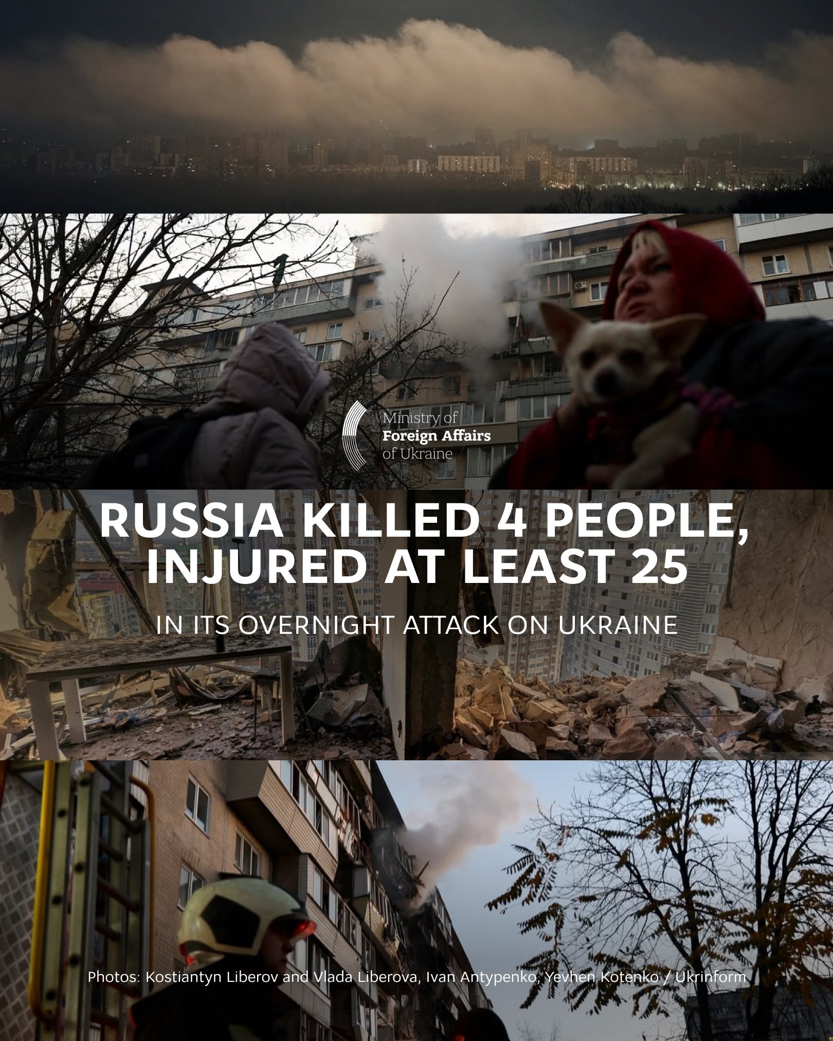 Russia overnight attack kills 4, injures dozens including children