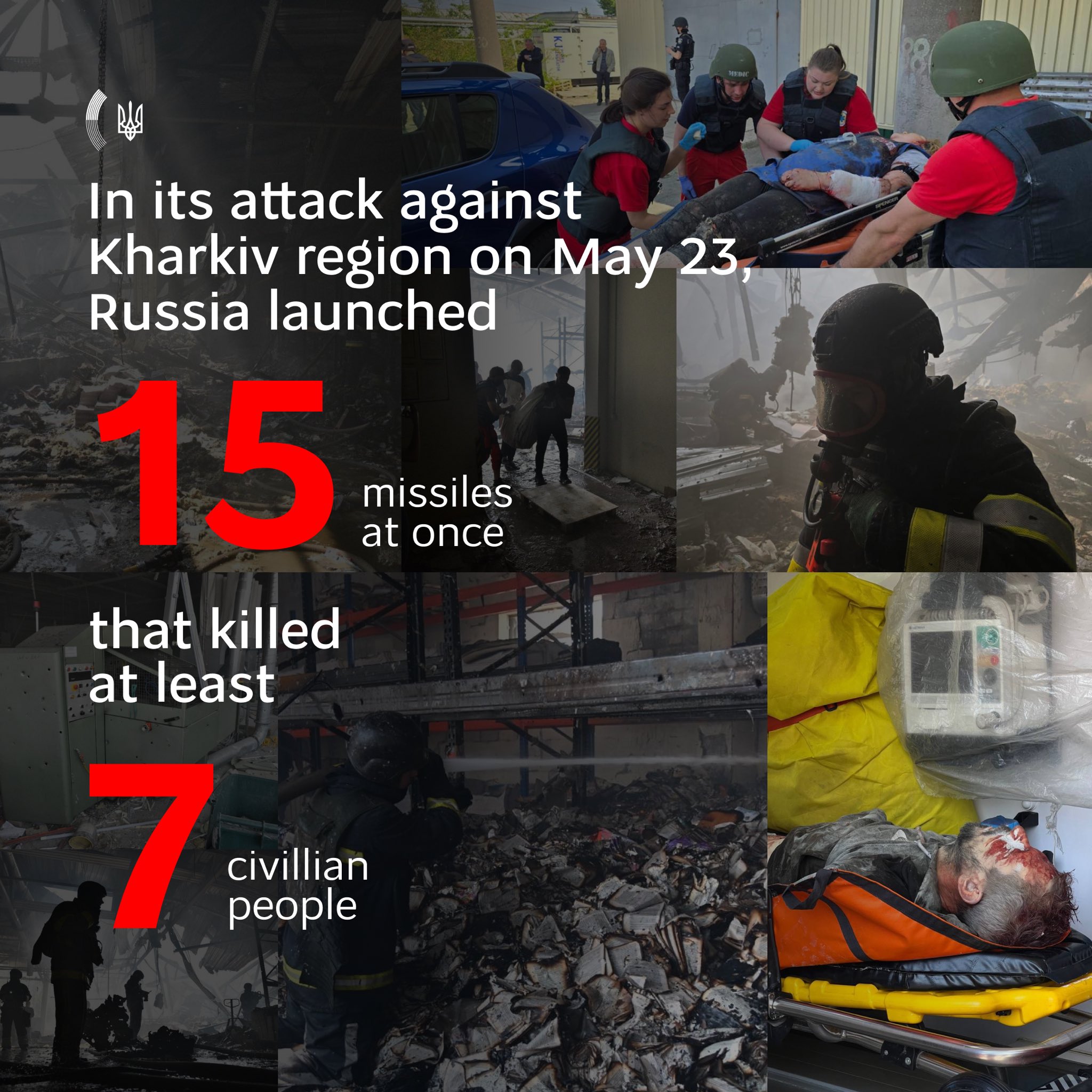 Russia attacks Kharkiv printing house with 15 missiles, killing 7
