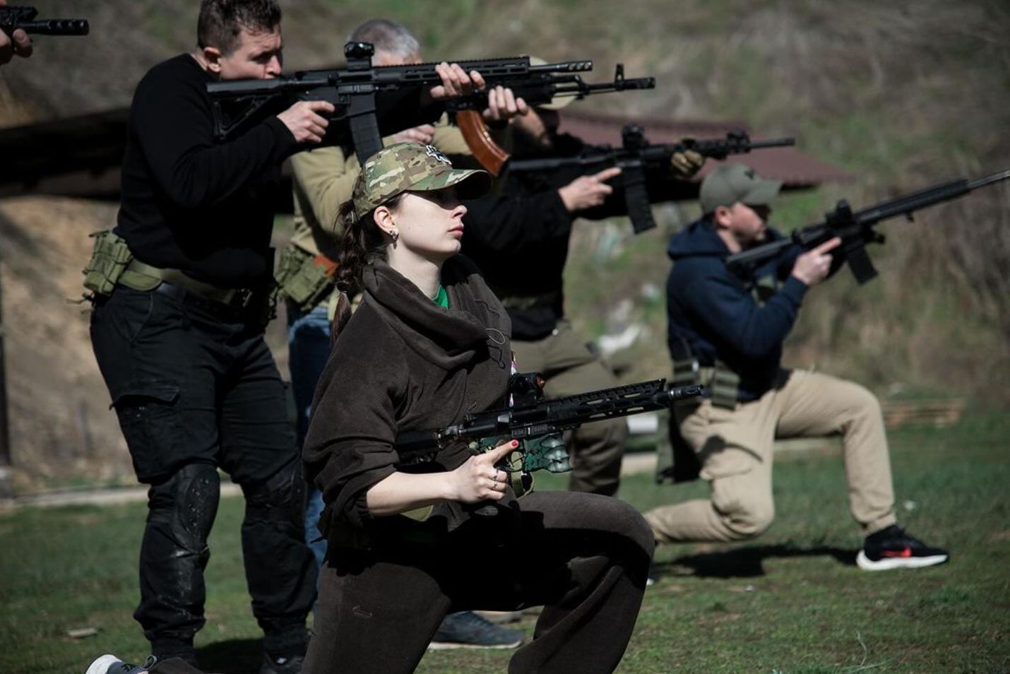 Civilians train at shooting range in Zaporizhzhia