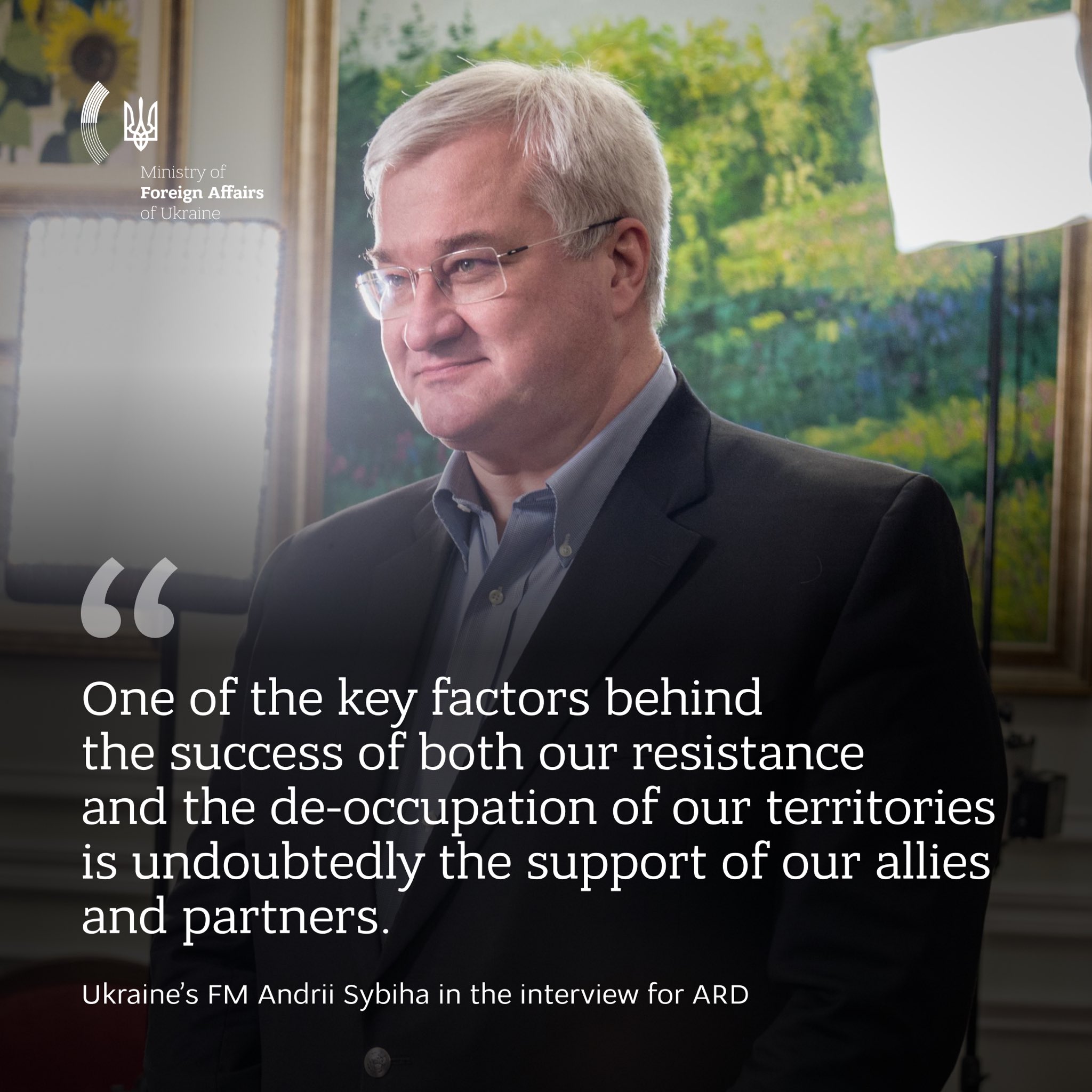 Ukraine’s foreign minister stresses peace through strength strategy