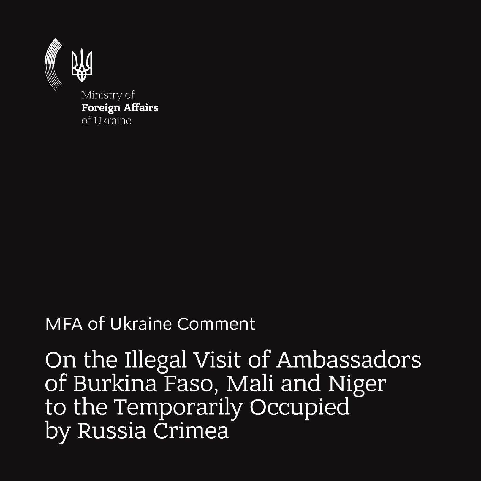 Ukraine Condemns Ambassadors’ Crimea Visit
