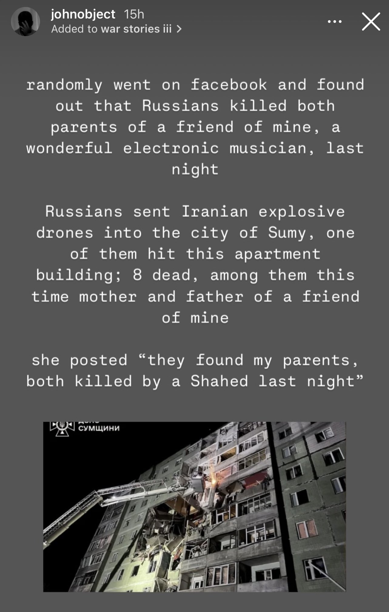 1072 nights of murder: Ukrainians killed by Russians, one by one, because we allow it.