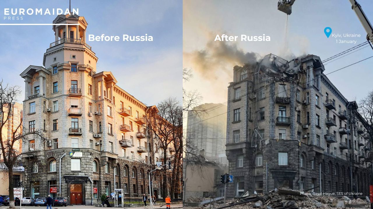 Russia attack on Kyiv: housing block destroyed, two dead