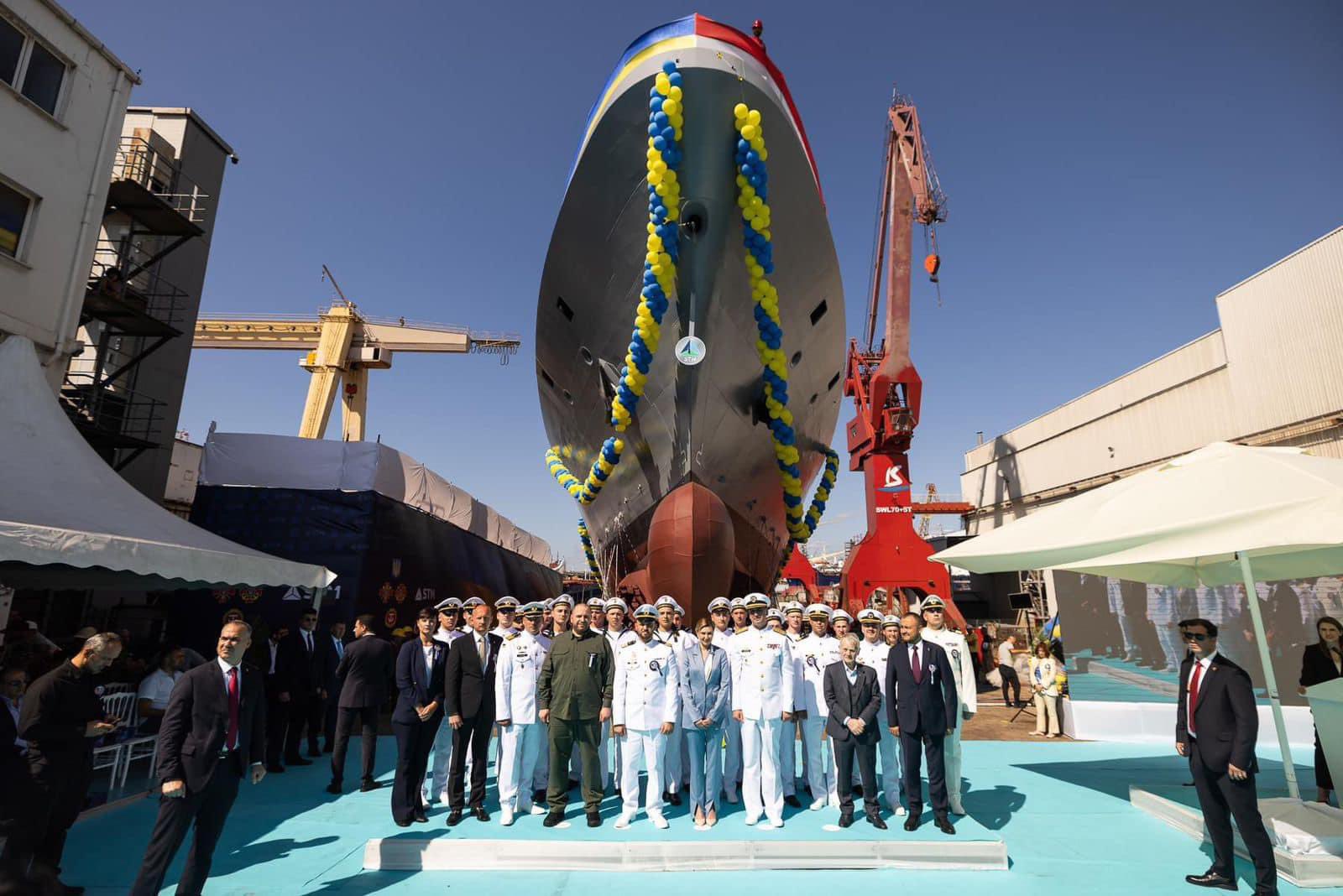 Turkey launches second Ada-class corvette for Ukraine named Hetman Ivan Vyhovsky