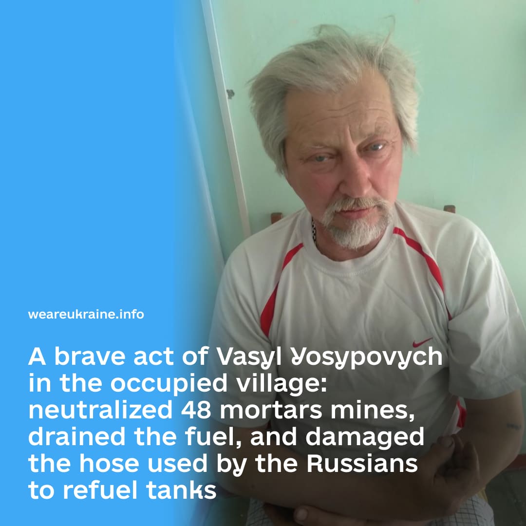 Vasyl Yosypovych neutralizes ammunition, steals documents, loses leg