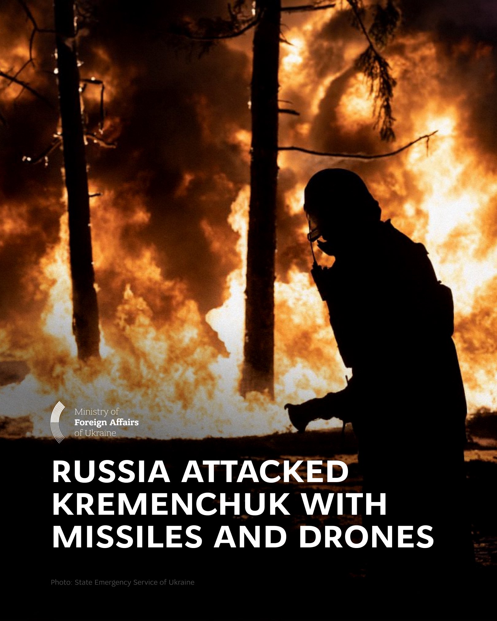 Russia attacks Kremenchuk with missiles and drones, damaging infrastructure