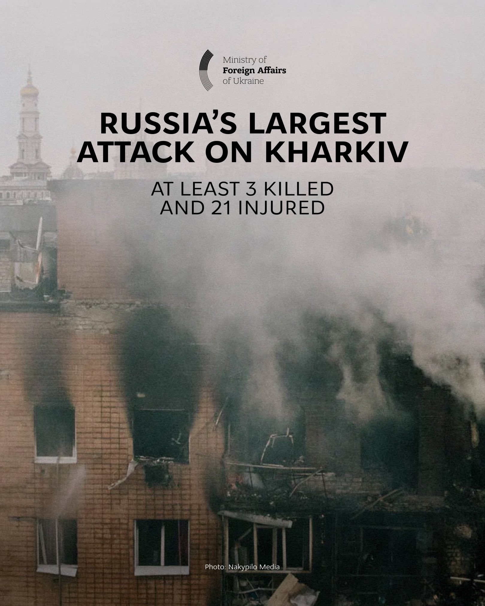 Massive overnight attack on Kharkiv