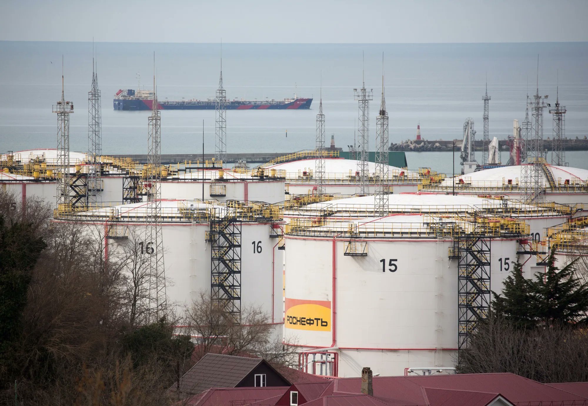 Ukrainian drone strike ignites oil tanker at Tuapse port