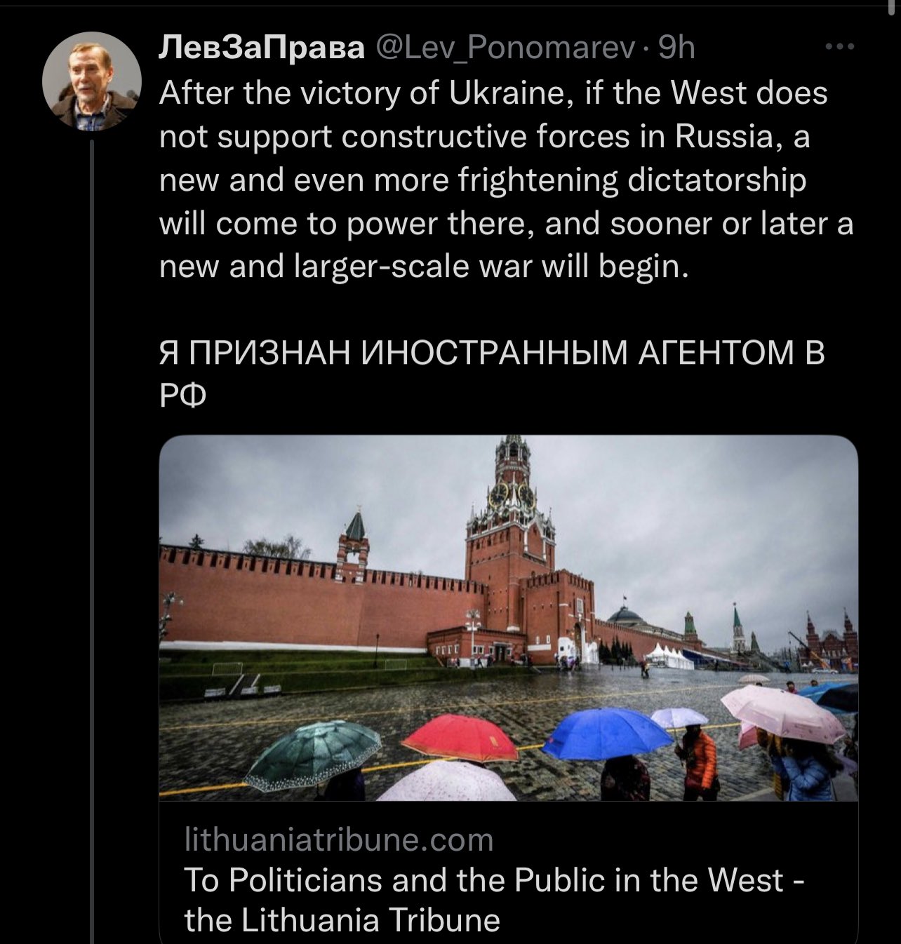 Russian “opposition” warns of worse than genocide if West withholds funds