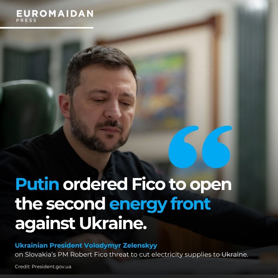 Zelenskyy: Putin ordered Fico to open energy front against Ukraine