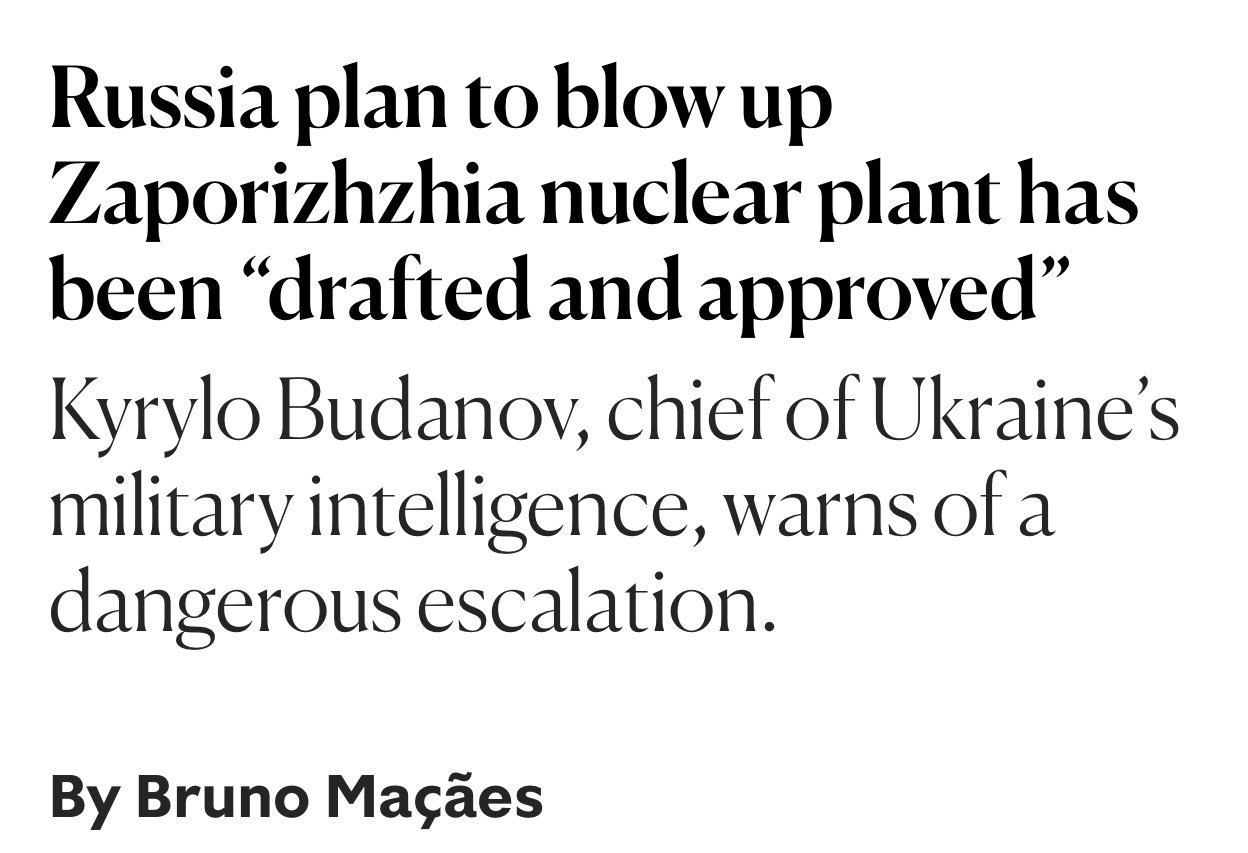 Budanov: Russia ready to strike Zaporizhzhia nuclear plant