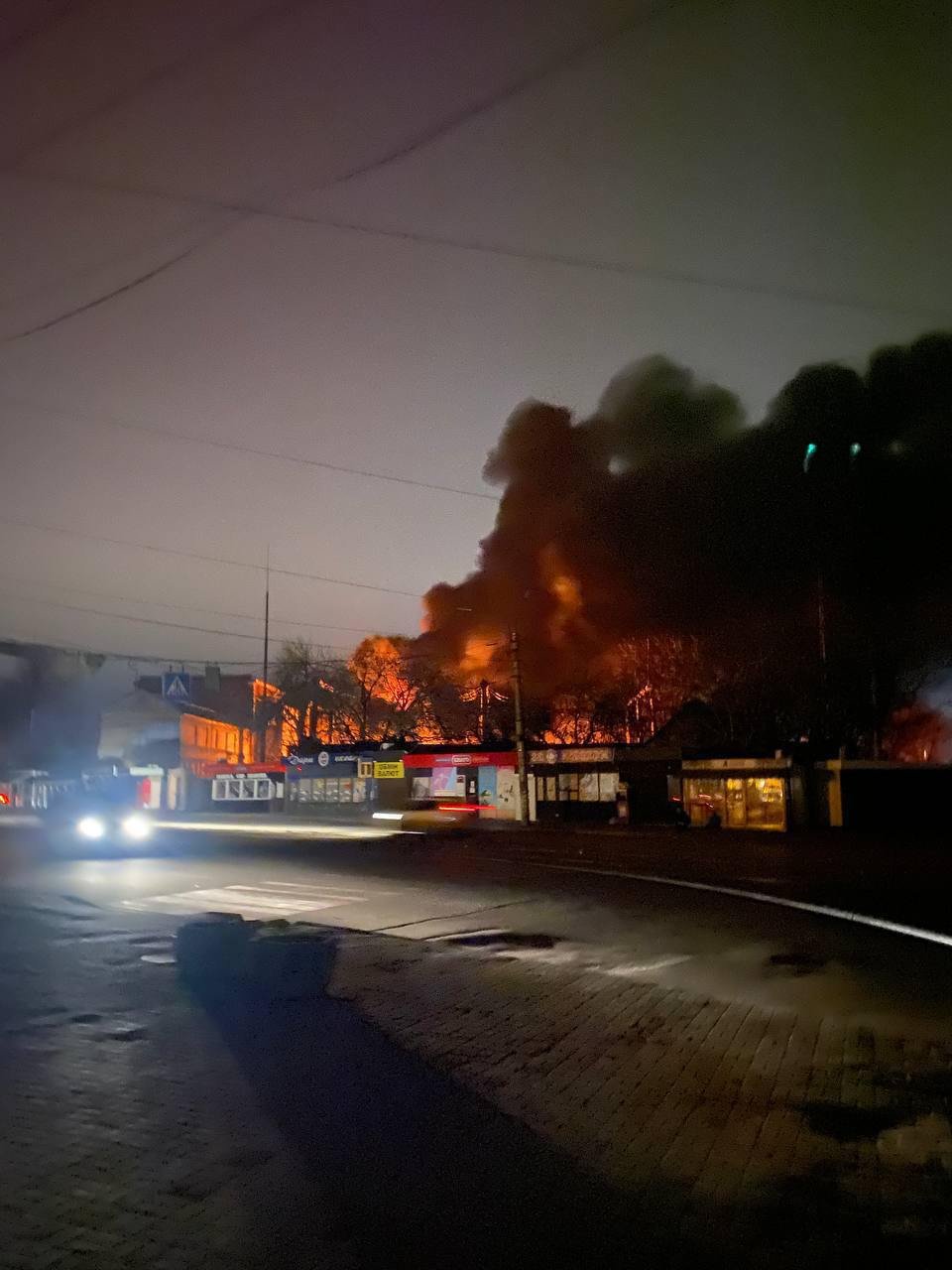 Fire at electrical substation in Zaporizhzhia after Russian attack