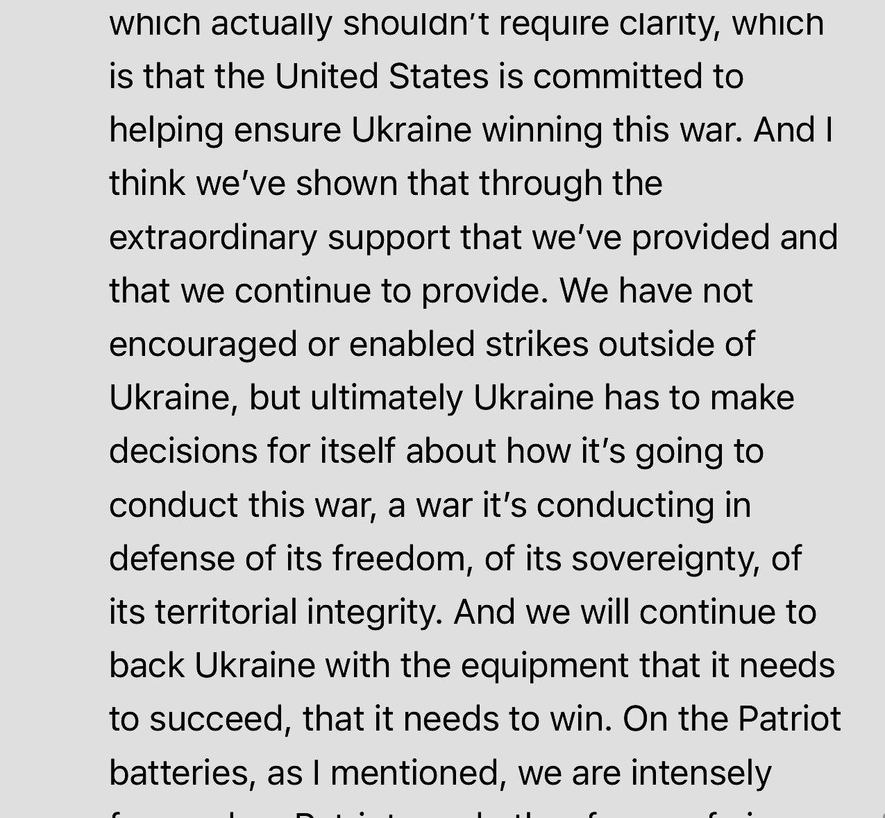 Blinken: US not encouraging strikes outside Ukraine, Ukraine decides