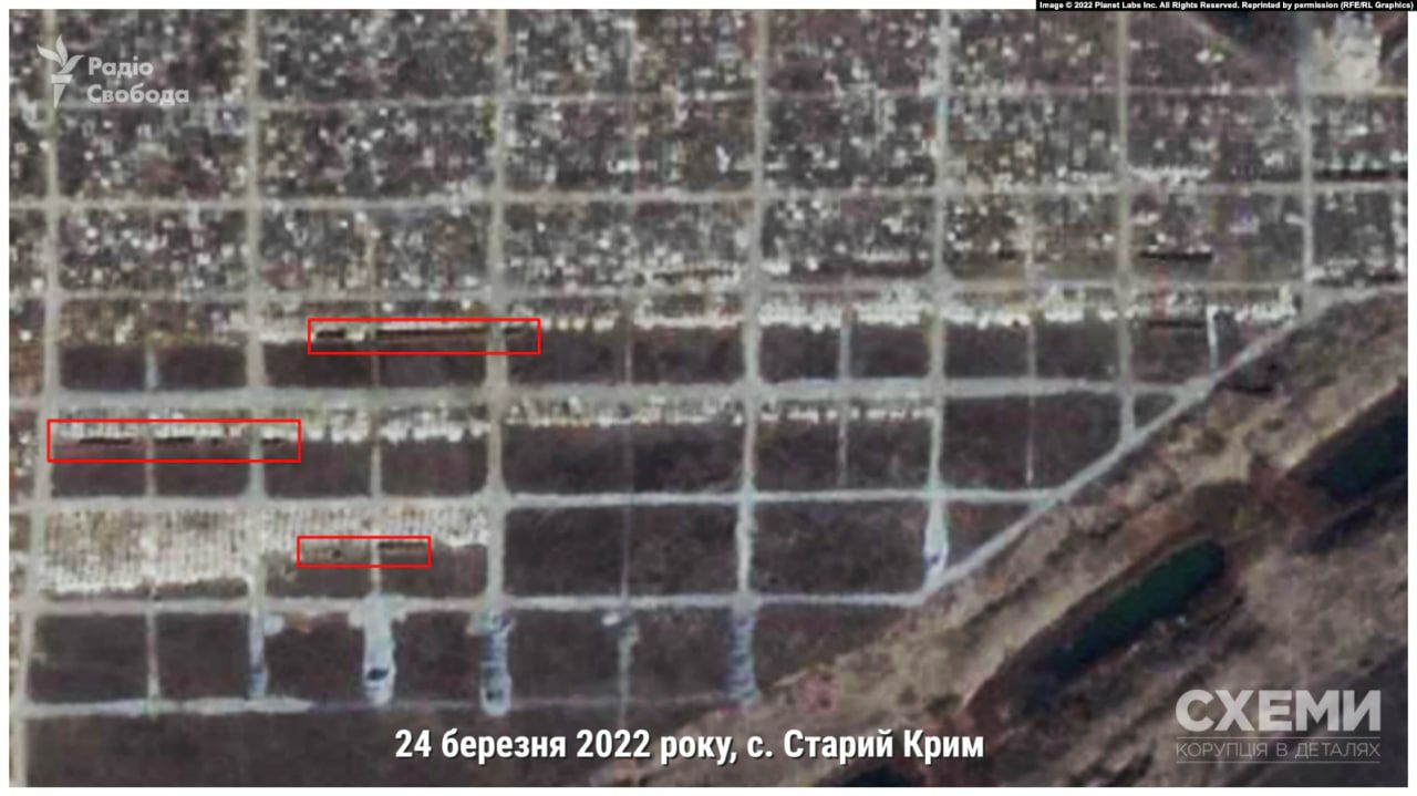 Satellite imagery reveals third mass grave near Mariupol