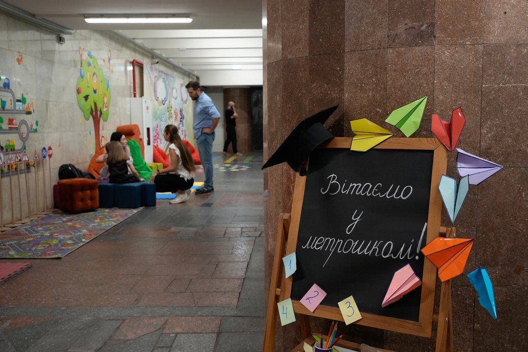 Kharkiv children attend first day of school in metro amid shelling