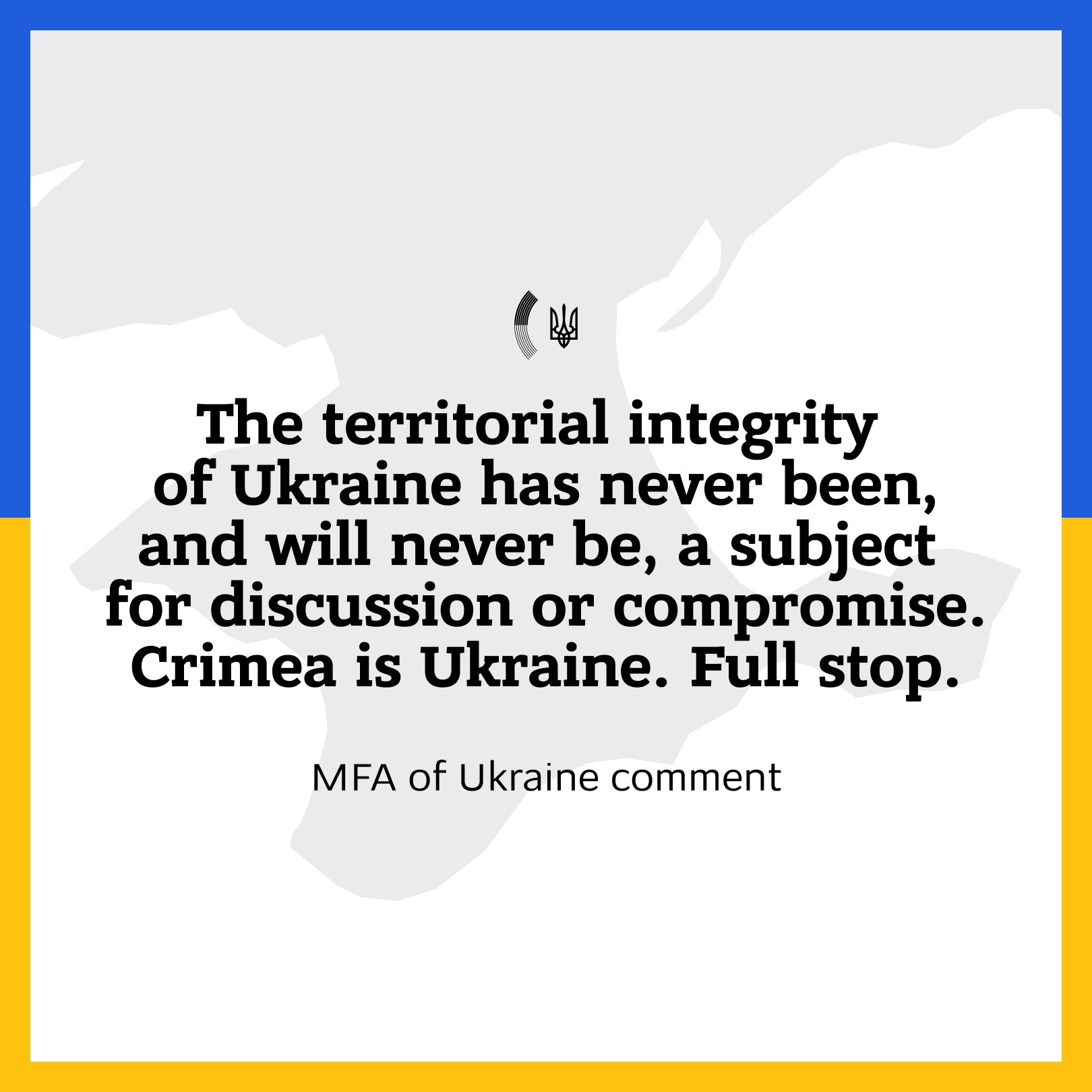 Ukraine Rejects Proposals on Crimea Status, No Compromises