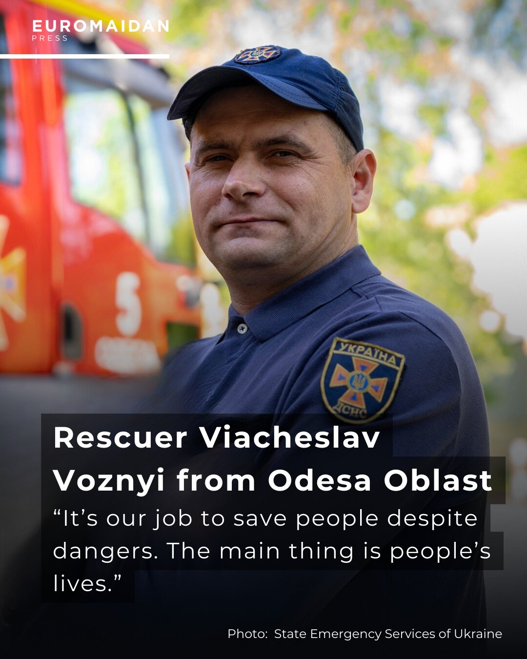 Rescuer Viacheslav Voznyi: Family dedicated to saving lives, unwavering hope for victory