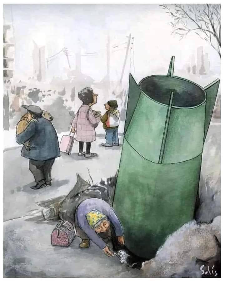 Ukrainian humanity amid bombardments