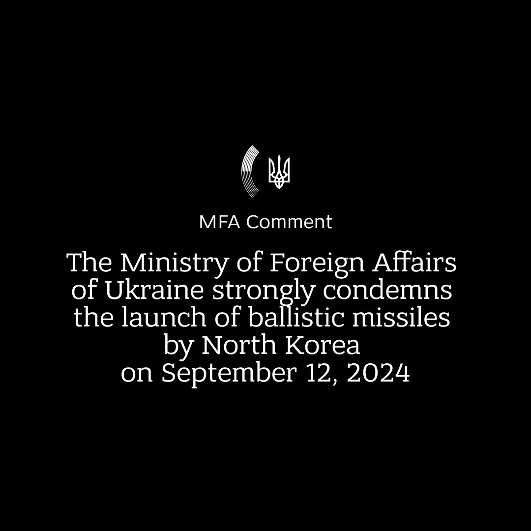 Ukraine condemns North Korea’s provocation and military aid to Russia