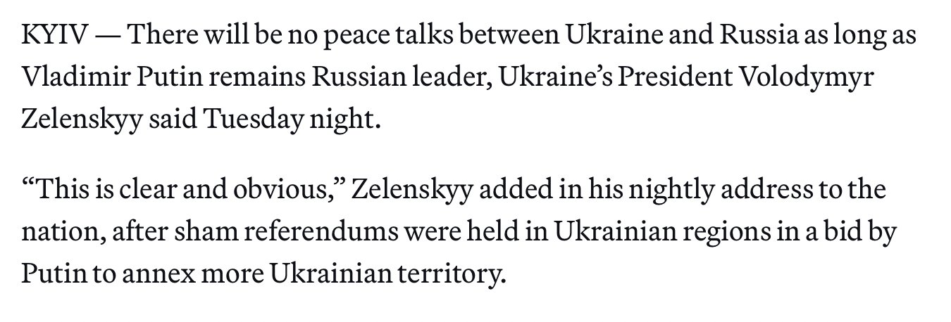 Zelensky says Putin untrustworthy, never negotiates in good faith
