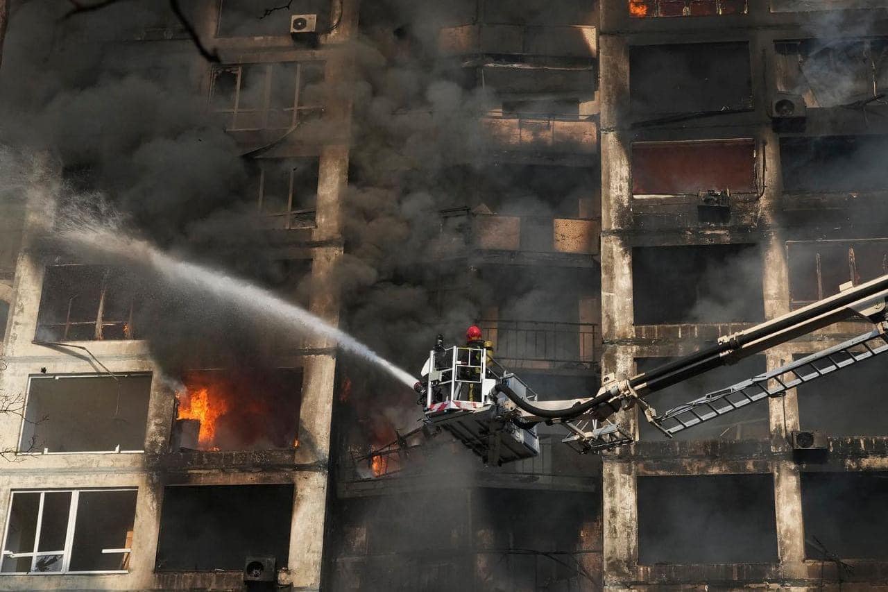 Russian rocket strikes add black ink to the history of those not aiding Ukraine with weapons.