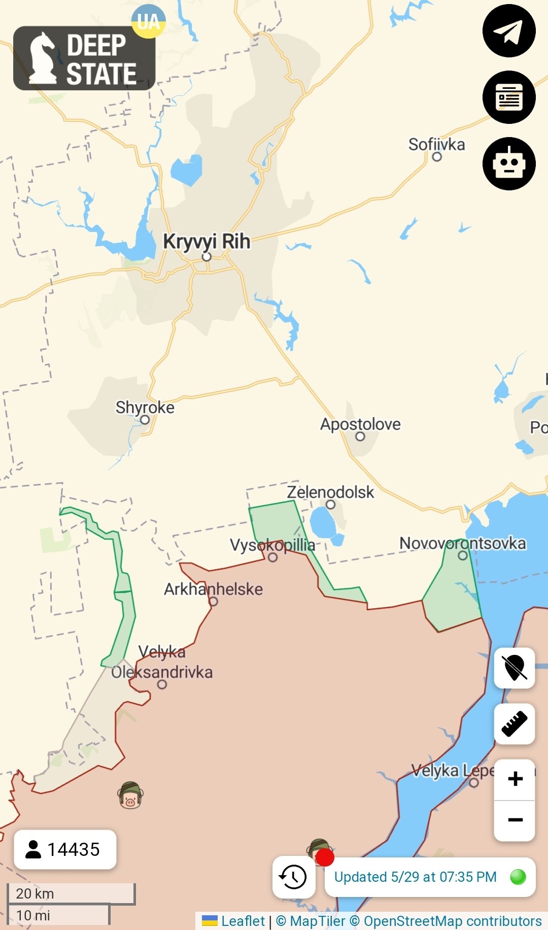 Ukraine successful counterattack south of Kryvyi Rih, destroying Russian troops and equipment