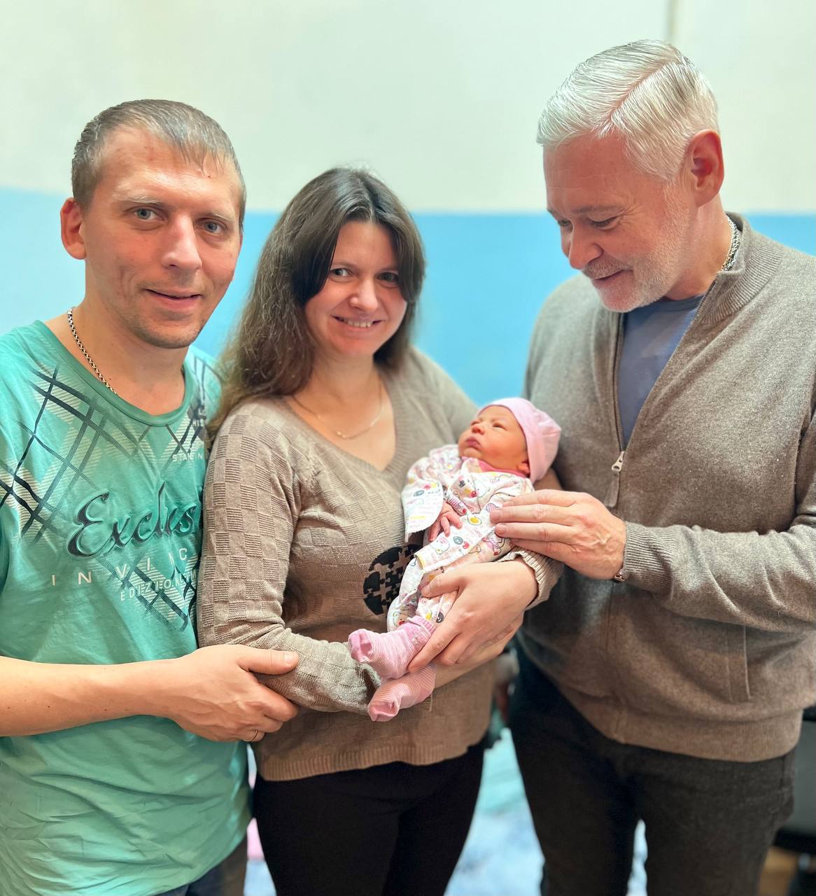 A girl born today in a bomb shelter in Ukraine