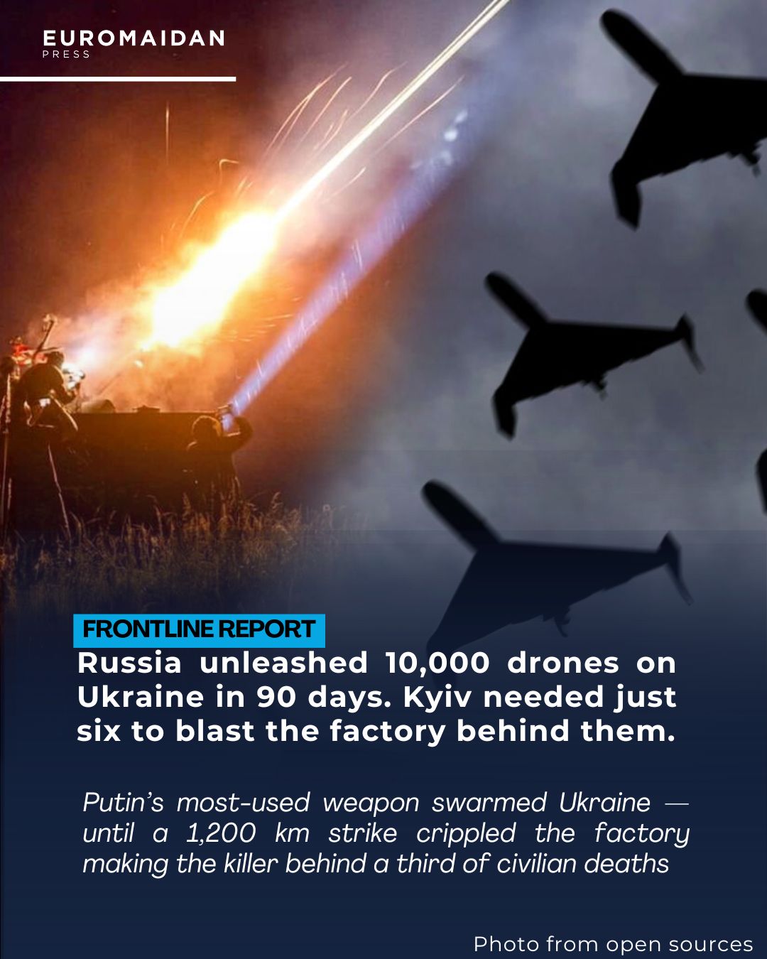 Ukrainian drones strike deep into Russia