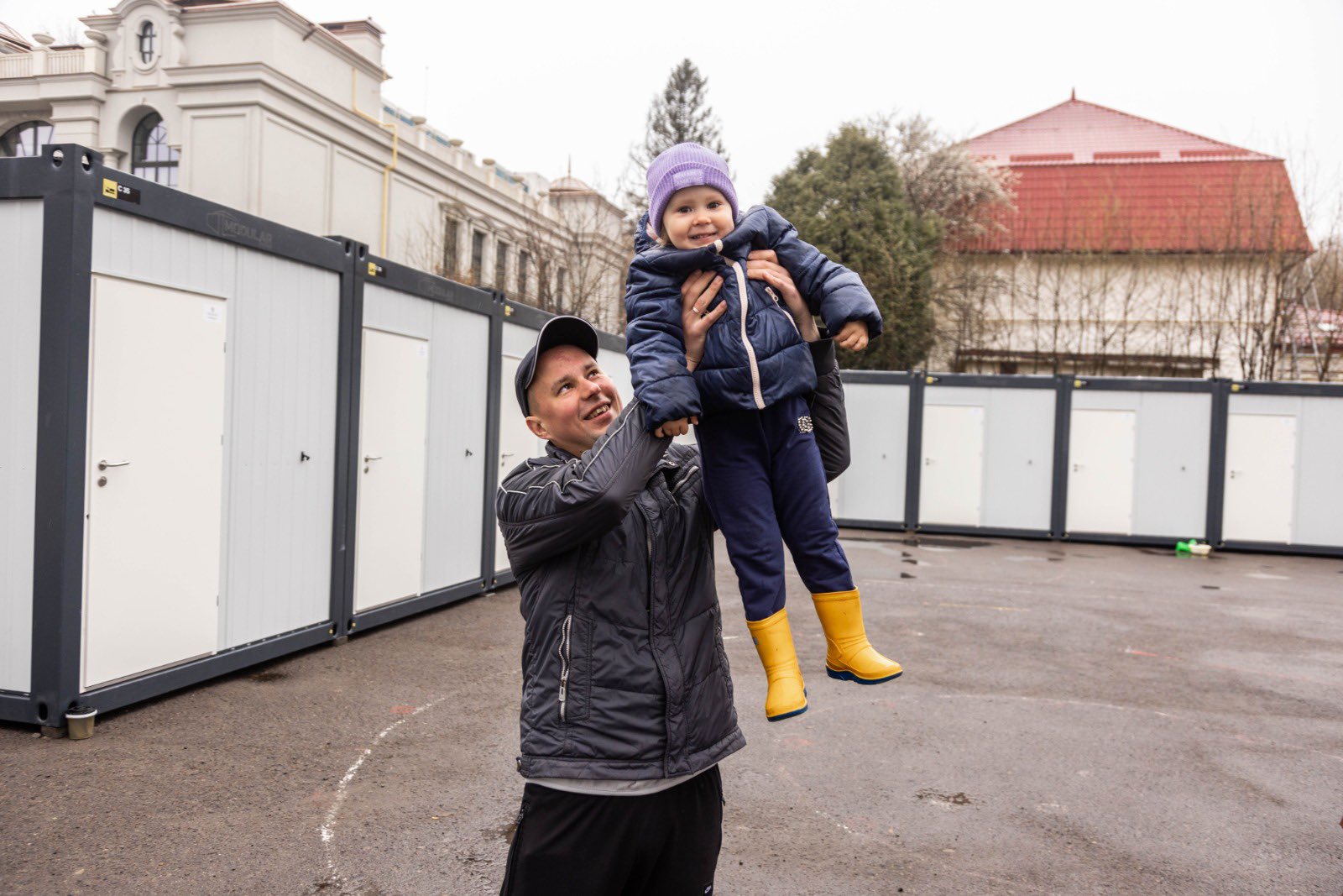 Ukrainian family in Lviv tiny homes, expecting baby, aided by WCKitchen