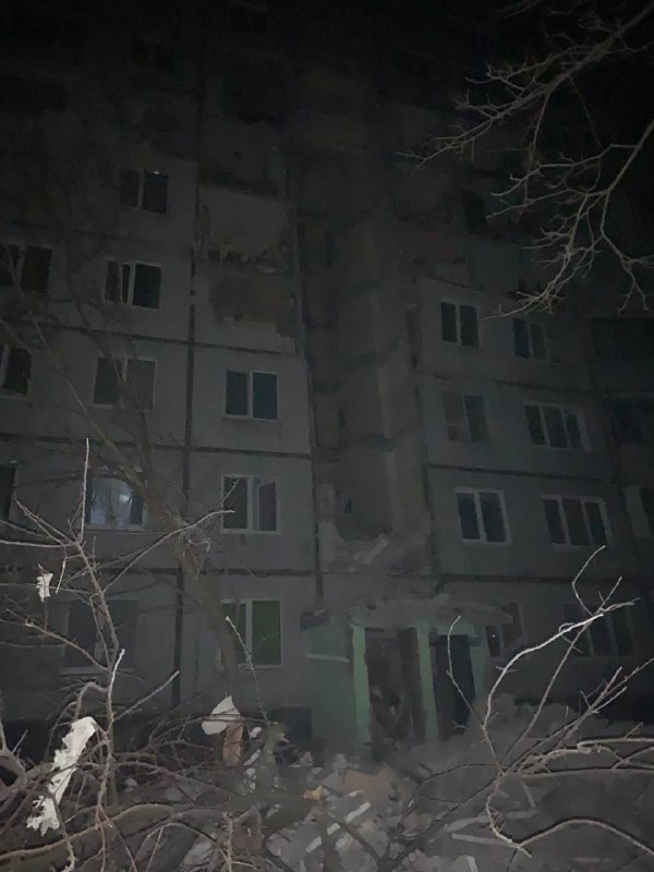Documenting Russian war crimes: bombed apartment block in Kharkiv