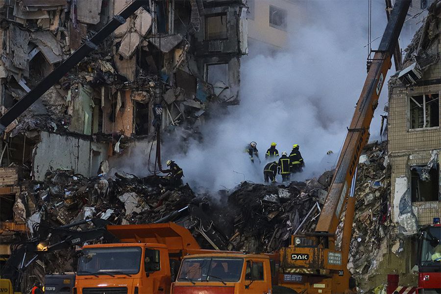 Rescue operation continues in Dnipro after Russian missile strike