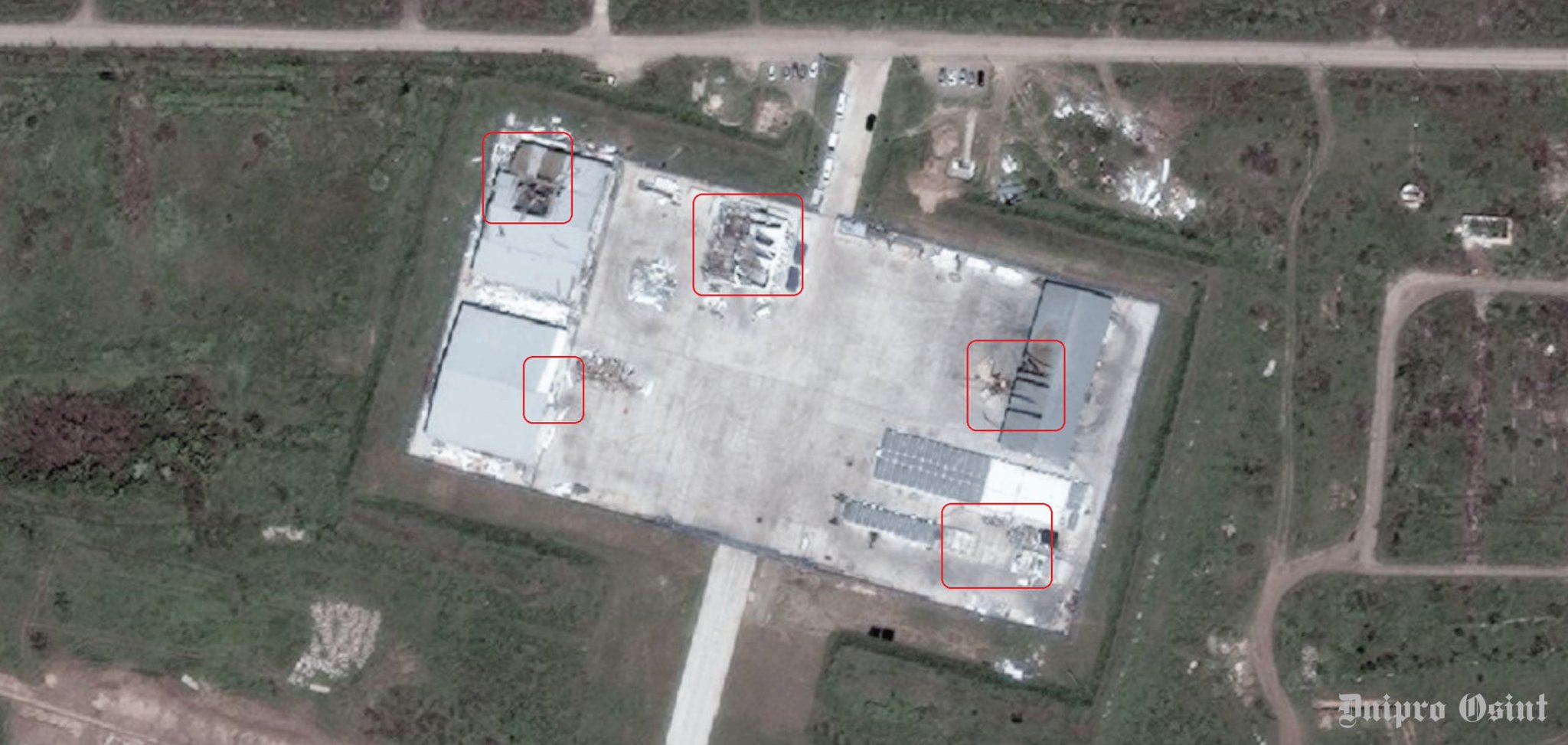 Satellite Images Show Drone Hangar Damage at Crimea Airfield
