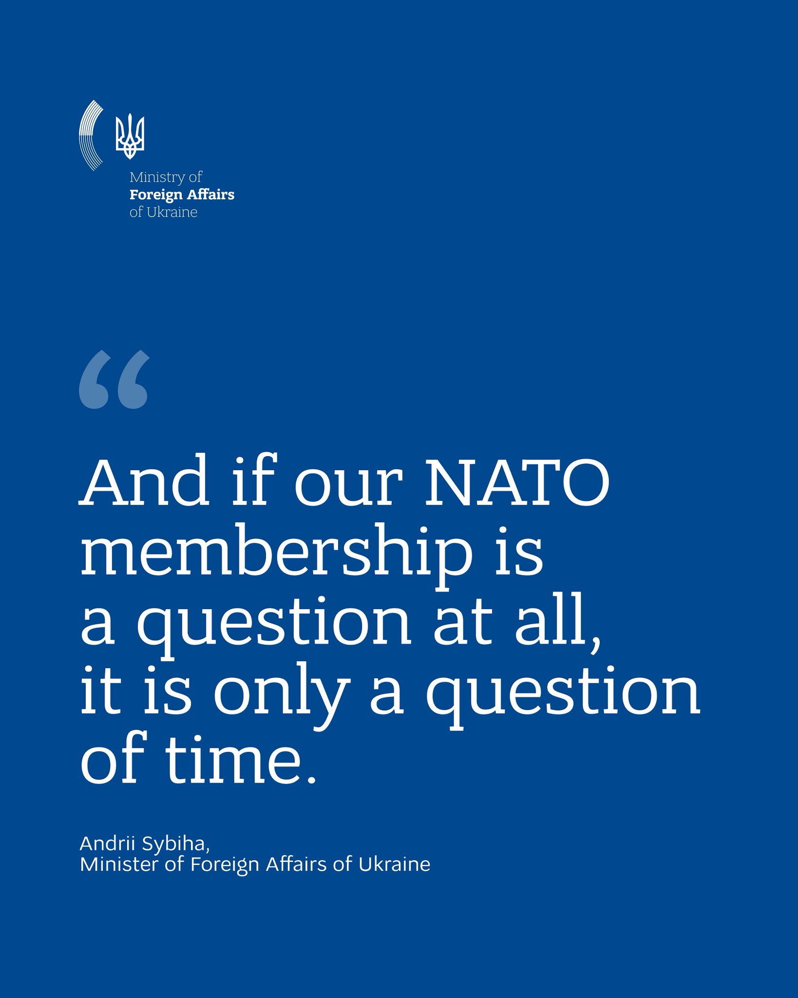 Ukraine’s NATO membership path is irreversible.