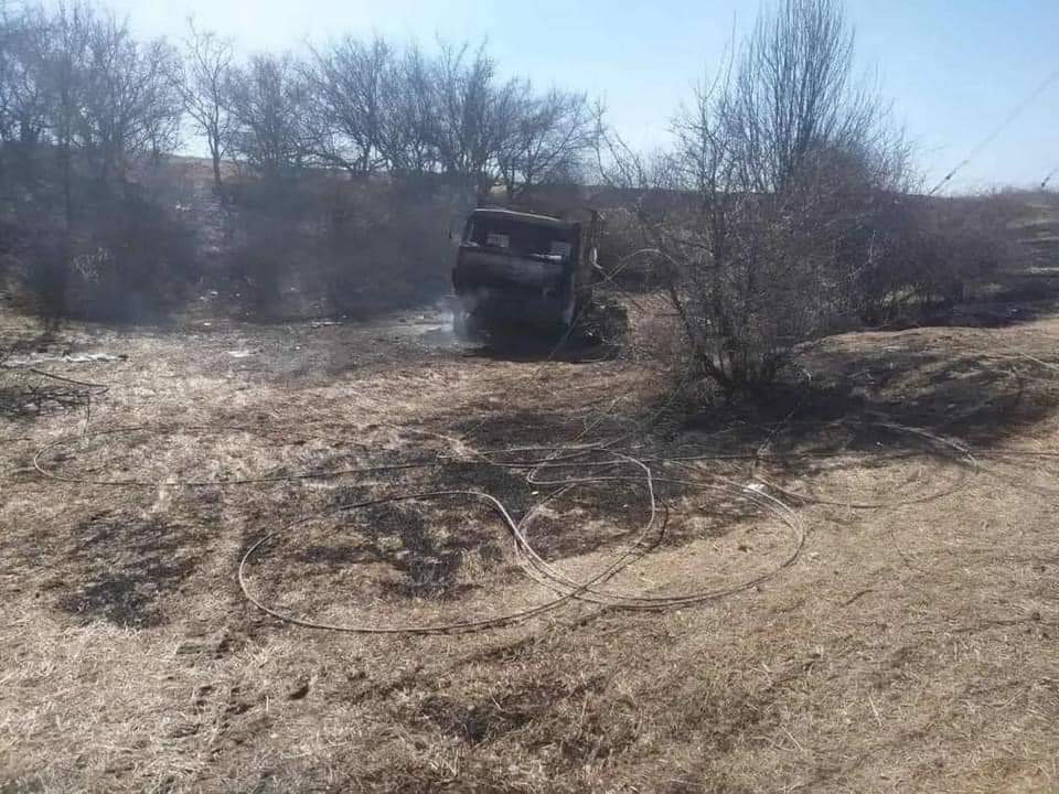 Destroyed Russian Equipment Near Sumy Becomes Scrap Metal