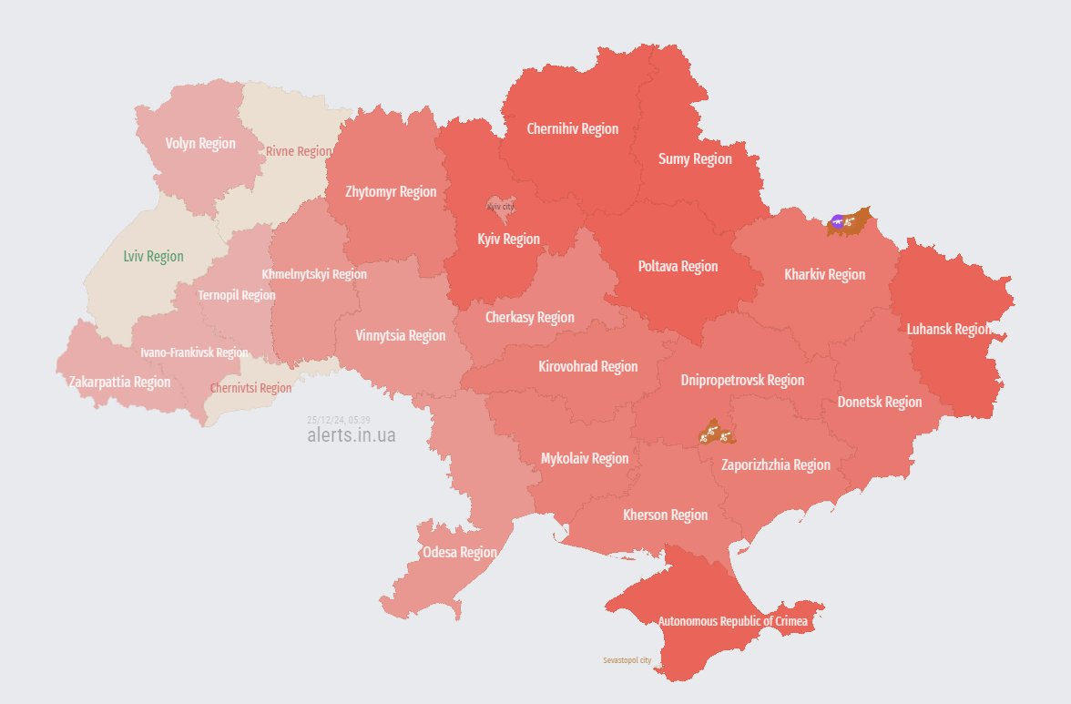 Air raid alerts spreading to more regions