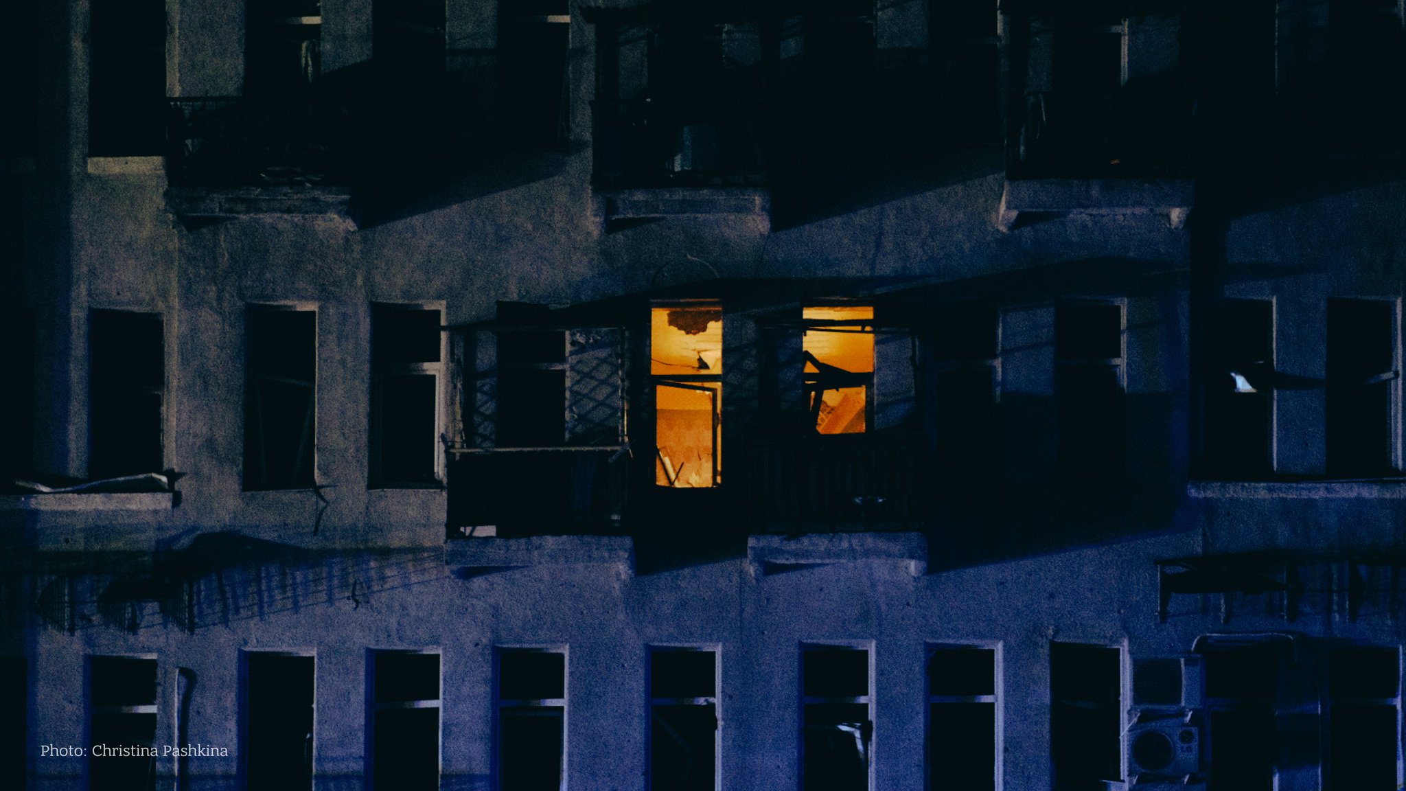 Child tells mother of explosion in the courtyard after being hit