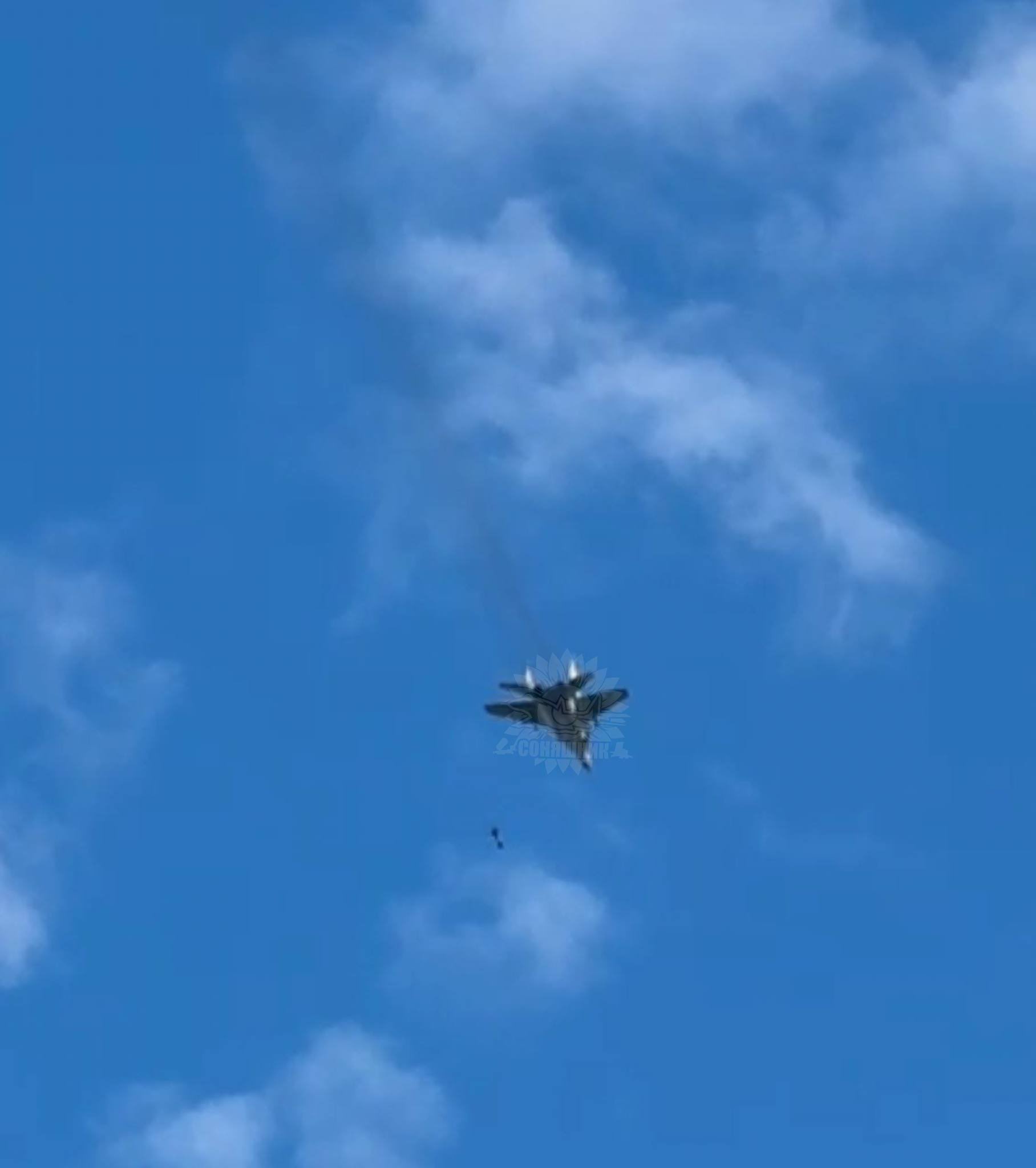 Ukrainian MiG-29 Drops AASM Hammer Bomb