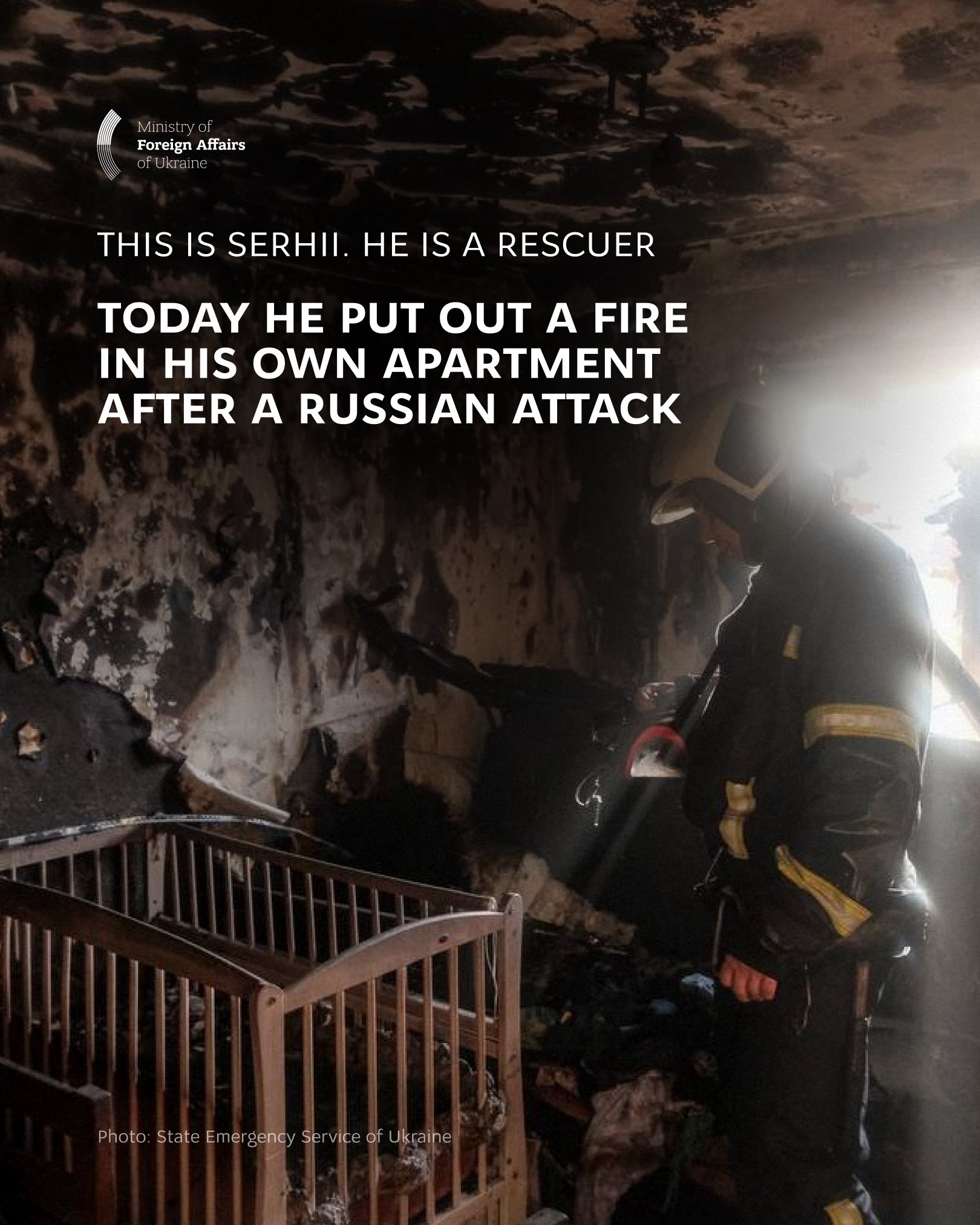 Russian drone destroys home of Kyiv rescuer Serhii Vlasenko
