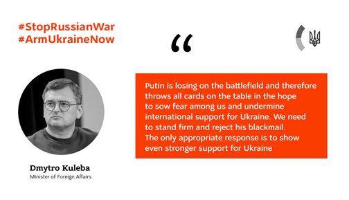 Kuleba warns global threat if Putin’s aggression unpunished