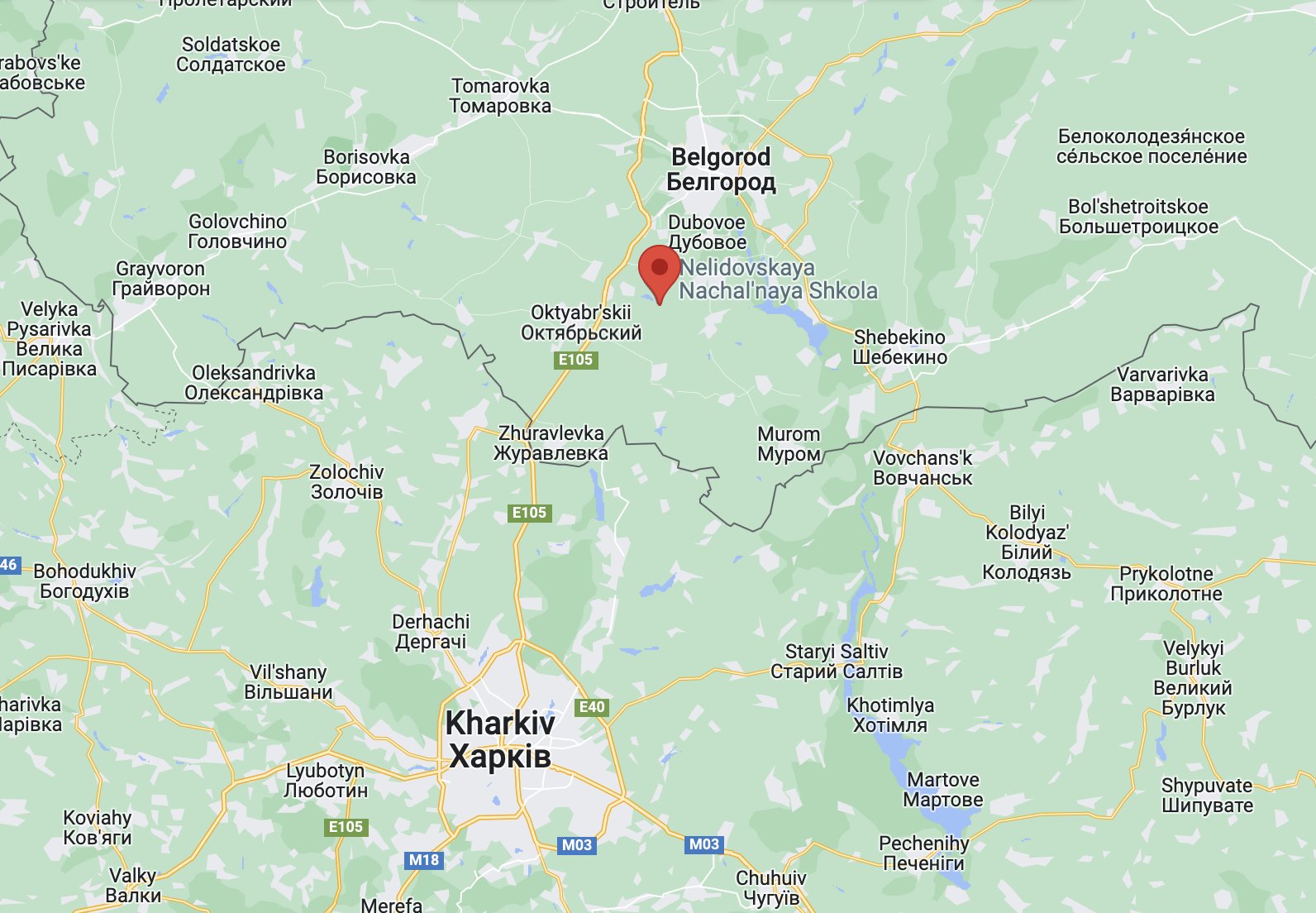 Staraya Nelidovka, Belgorod Oblast, near Ukrainian border, faces Kharkiv attacks.