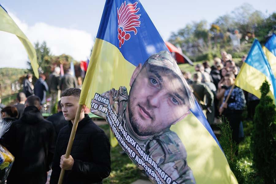 Memorial tribute to fallen Lieutenant Vasyl Fershtey of the Chervona Kalyna Brigade