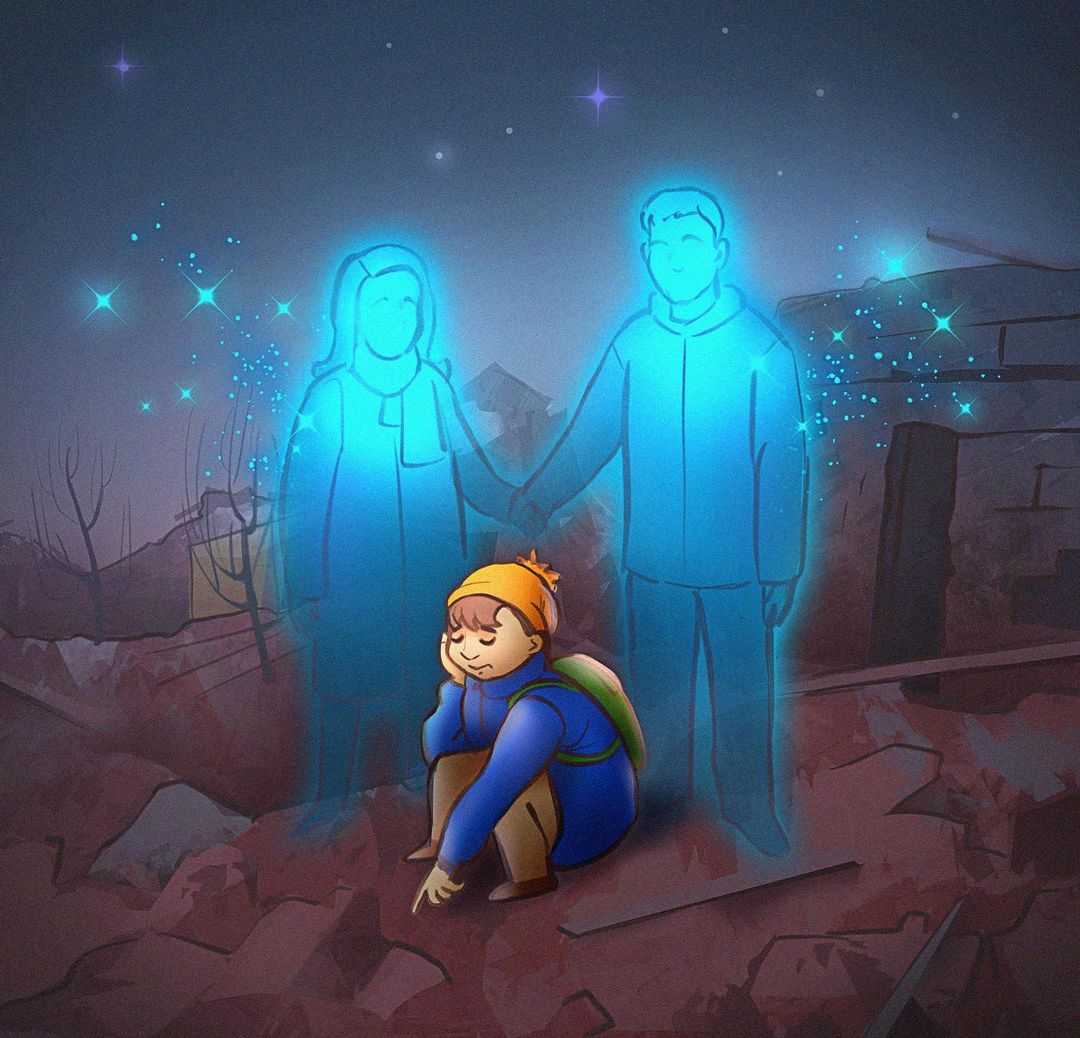 Illustrations commémorant les vies ukrainiennes perdues
