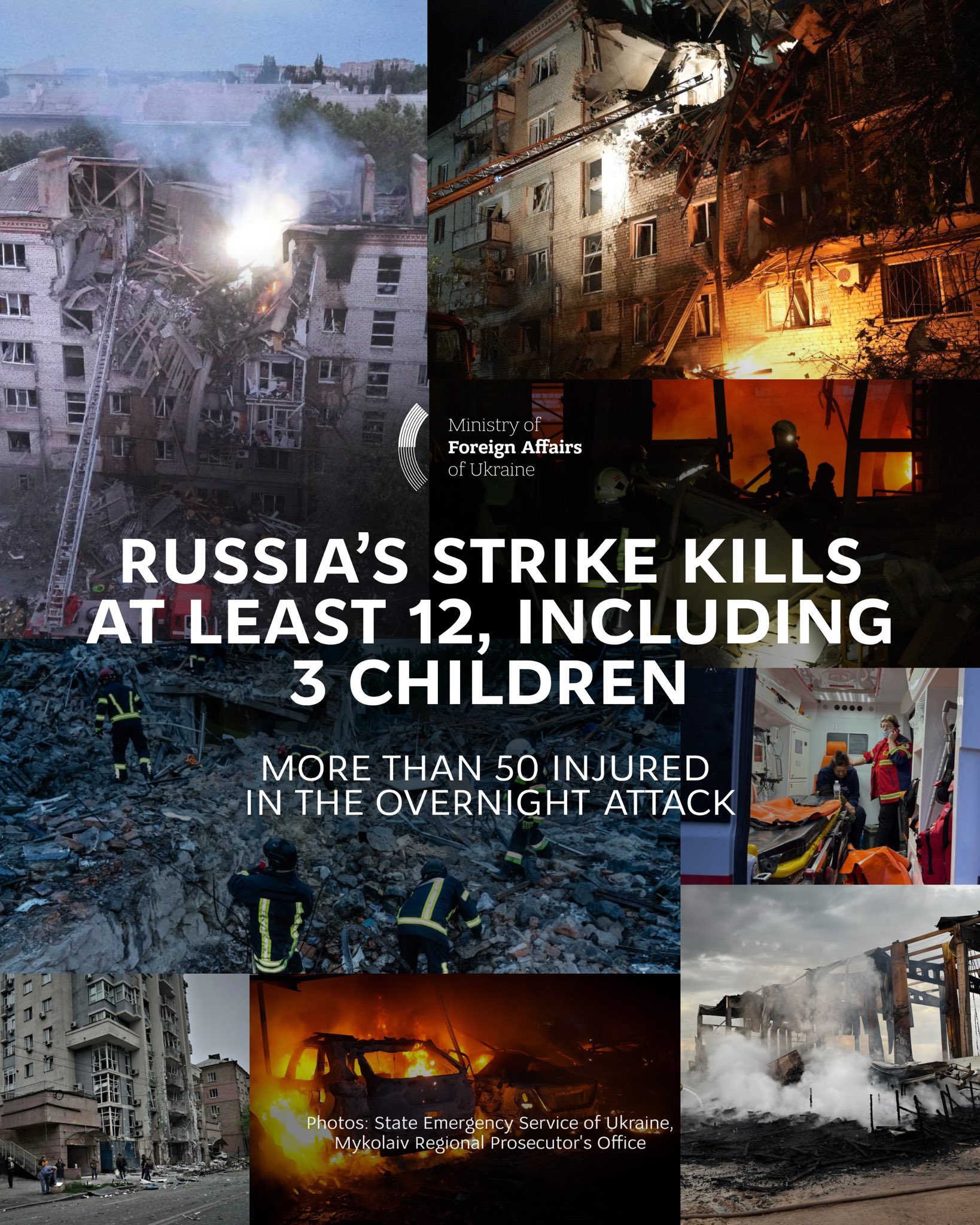 Russia’s overnight air attack claims 12 lives, injures over 50