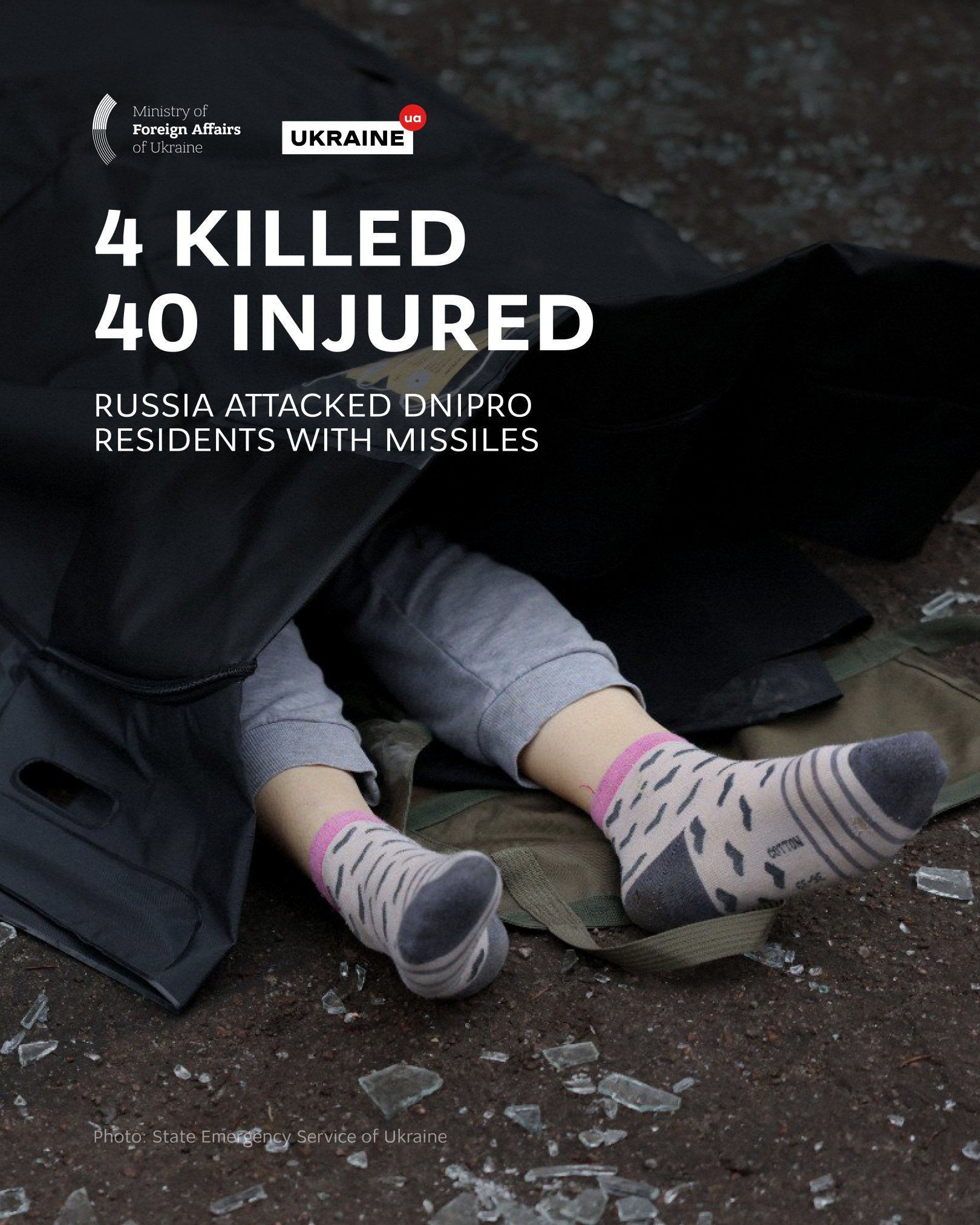 Missile strike on Dnipro kills 4, injures 40, Ukraine needs air defense