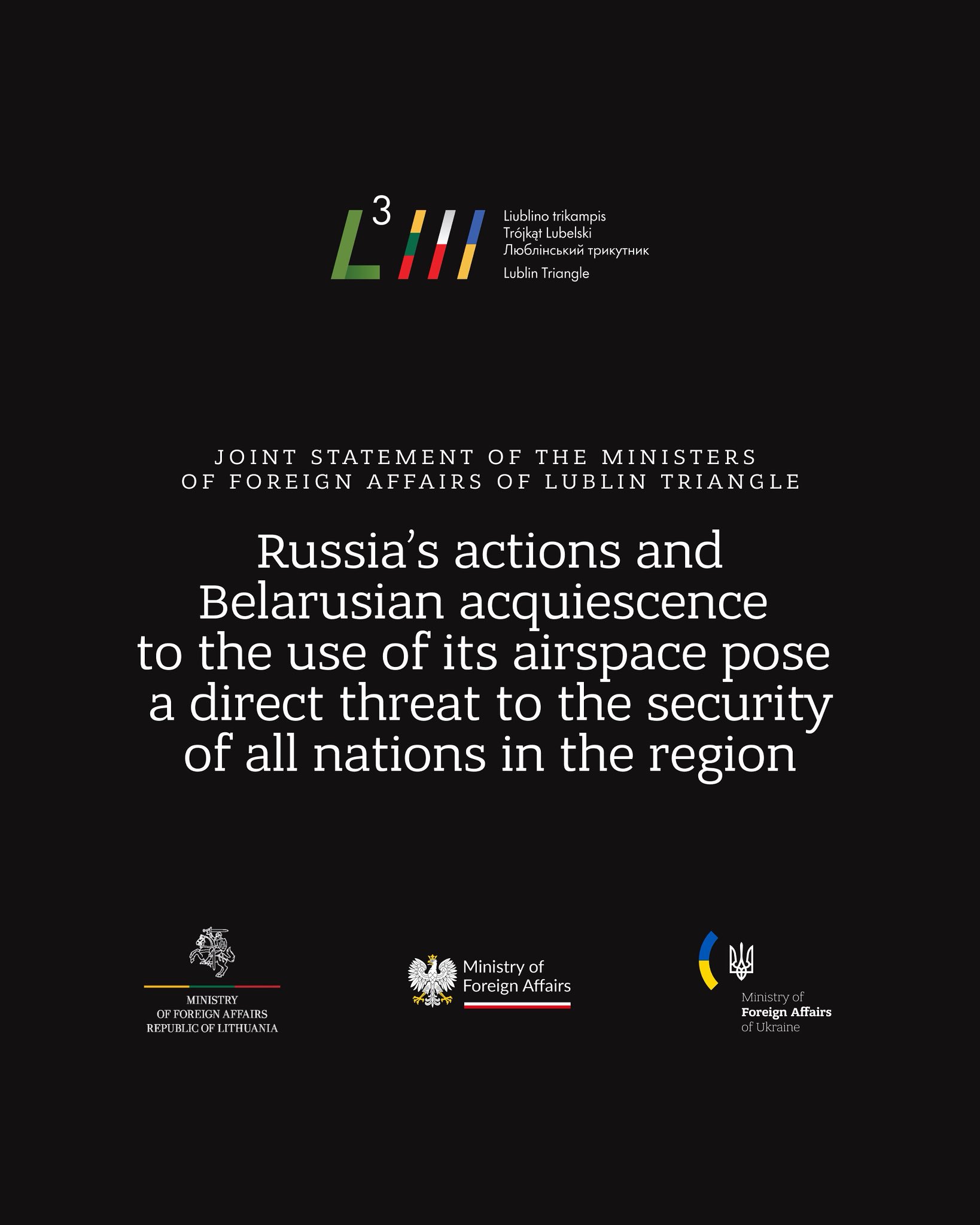 Lublin Triangle condemns Russian drone intrusion in Poland
