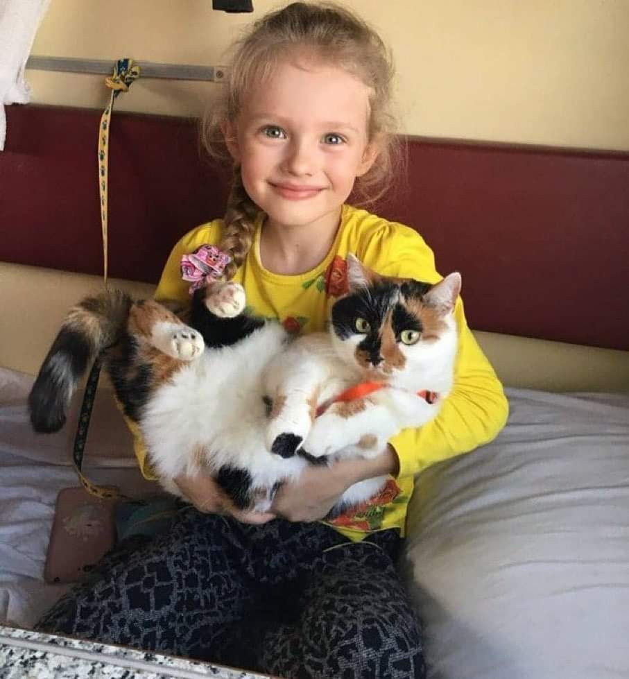 Khrystyna and her cat evacuated from besieged Mariupol