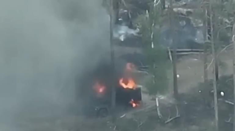 Burevii Brigade destroys Russian armored vehicle in Serebryansky forest