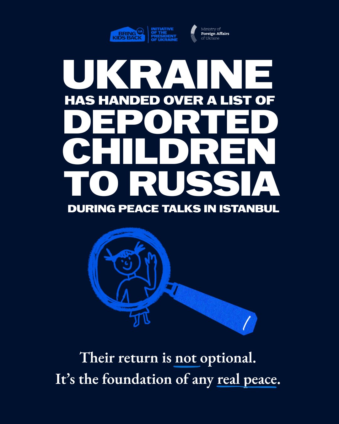 Ukraine hands over list of deported Ukrainian children to Russia