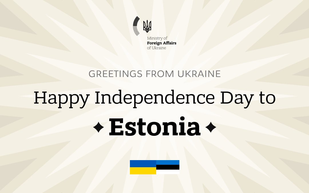Ukraine congratulates Estonia on Independence Day with gratitude