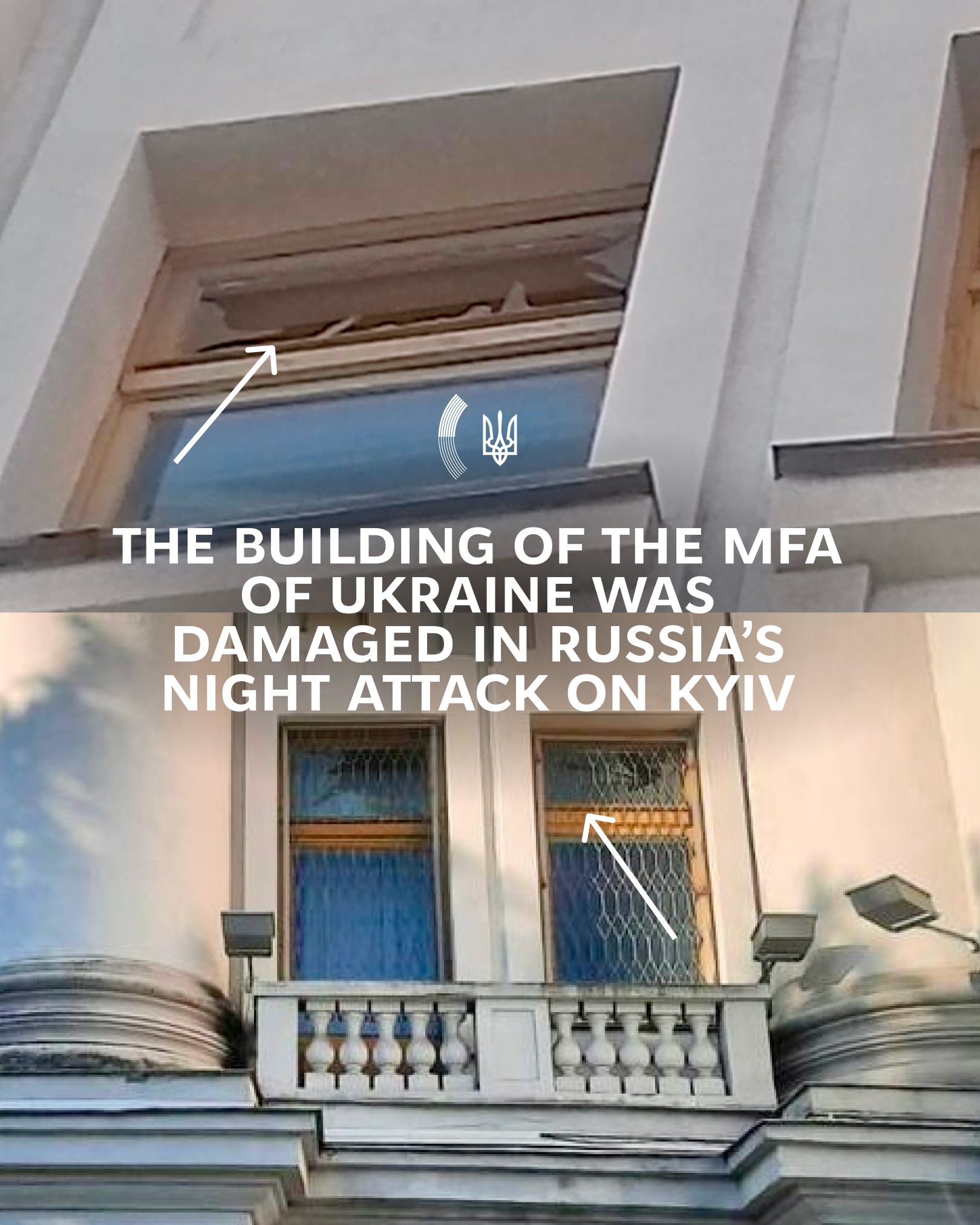 Ukraine’s Foreign Ministry building damaged in Russian attack on Kyiv